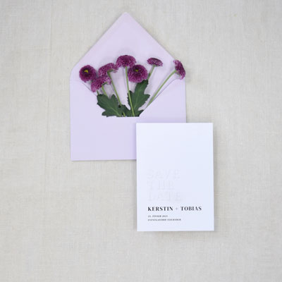 Save The Date mit Prägung